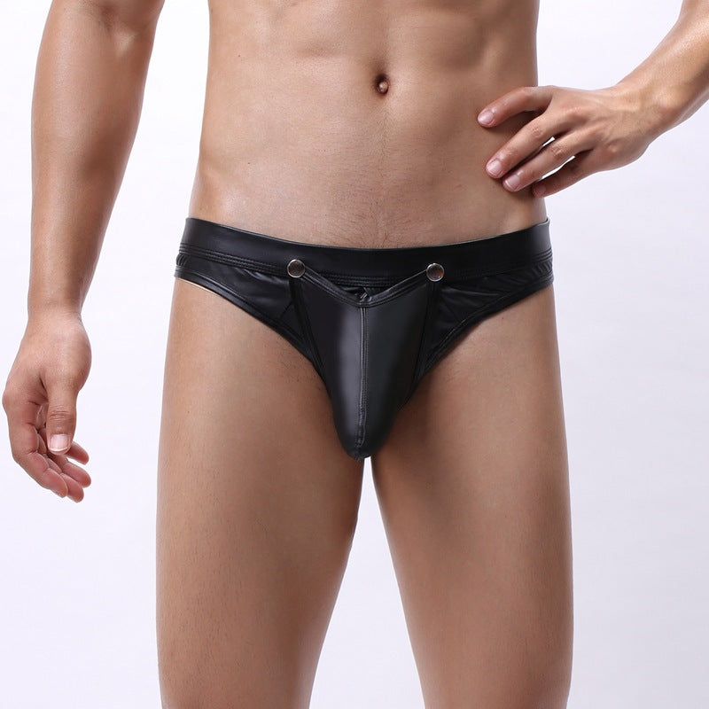 Men’s Erotic Detachable Pouch Underwear – Sexy Leather Lingerie