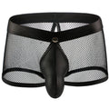 Men’s Mesh Boxer with Faux Leather Pouch – Bold Style Underwear