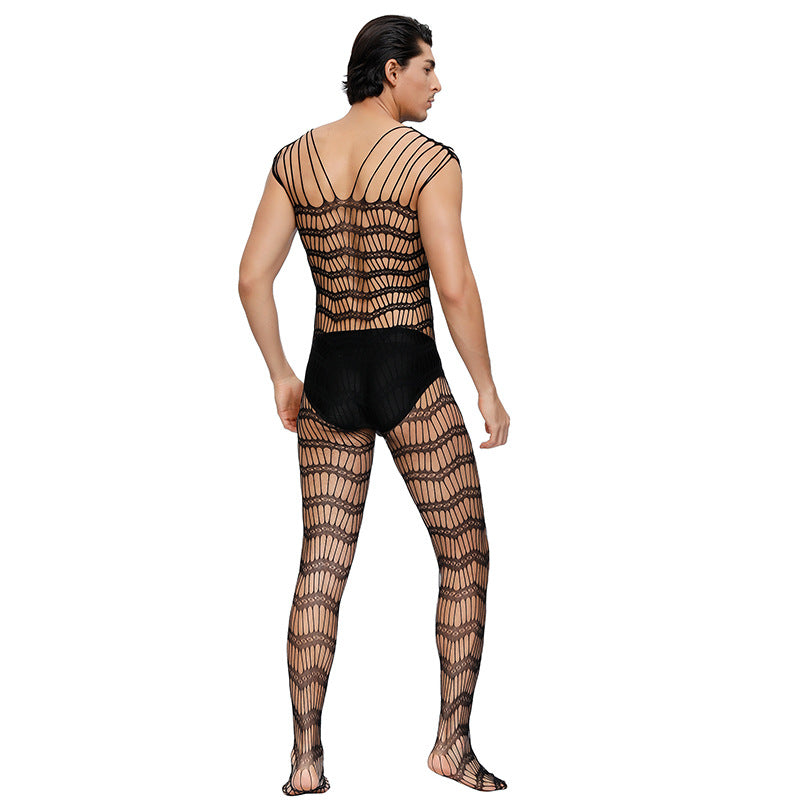 Men’s Fishnet Bodystocking – Sexy Full-Body Mesh Lingerie