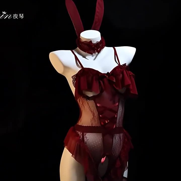 Seductive Bunny Lace Lingerie Bodysuit – Sexy Nightwear for Women