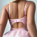 Pink Lace Corset Lingerie Dress – Sexy Babydoll Outfit