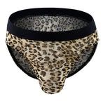 Men’s Animal Print Seamless Mesh Briefs – Leopard & Snake