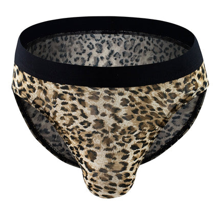 Men’s Animal Print Seamless Mesh Briefs – Leopard & Snake