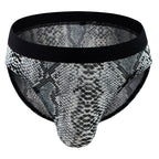 Men’s Animal Print Seamless Mesh Briefs – Leopard & Snake