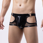 Men’s Glossy Mesh Strap Brief – Bold Harness Style Underwear