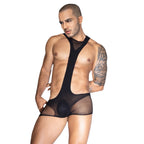 Men’s Mesh Bodysuit Lingerie – Sexy See-Through One-Piece