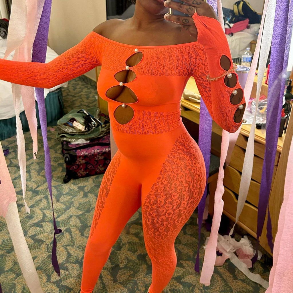 Pearl Cut-Out Lace Jumpsuit Lingerie | Sexy Full Bodysuit