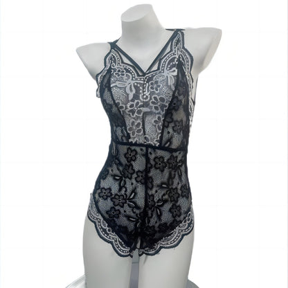 Elegant Floral Lace Bodysuit – Sexy Women Lingerie Teddy