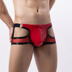 Men’s Glossy Mesh Strap Brief – Bold Harness Style Underwear