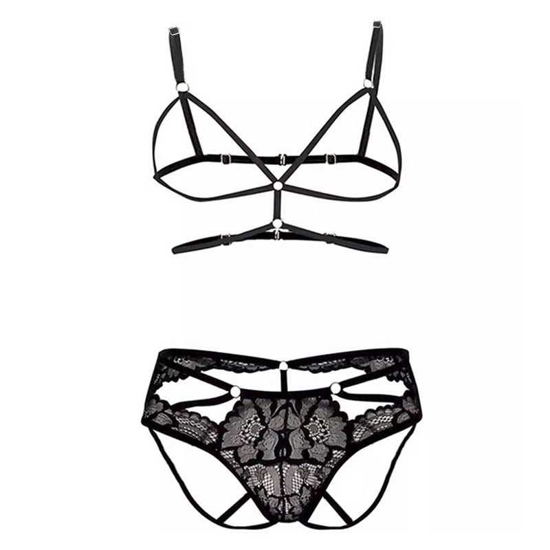 Men’s Lace Harness Lingerie Set – Strappy Top & Lace Briefs