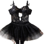 Black&Red Lace Lingerie Bodysuit – Sexy See Through Teddy