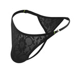 Men’s Lace Thong Underwear – Sexy Low-Rise Sheer Lingerie for Men