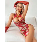 Sexy Red Dragon Cheongsam Lingerie – Chinese Qipao Style