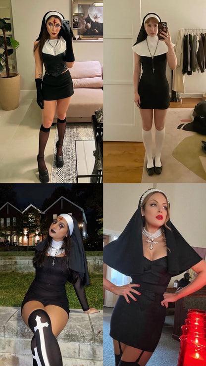 Disfraz de monja para mujer para Halloween | Disfraz Lunarelle